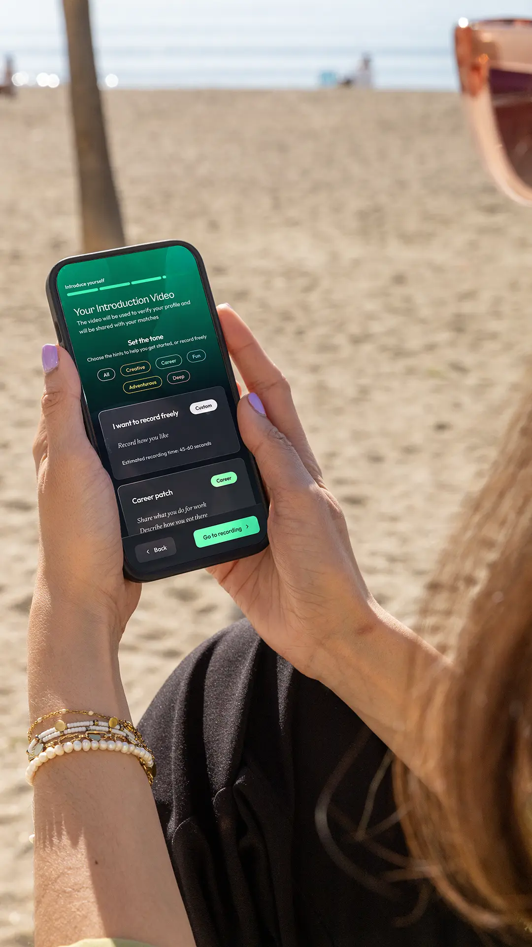 IDLING app profile screen with verified match details